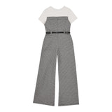 Liu Jo Tuta Intera Mezza Manica Bicolore Bianco/Nero per Bambina GF5007 BIANCO/NERO LIU JO 
