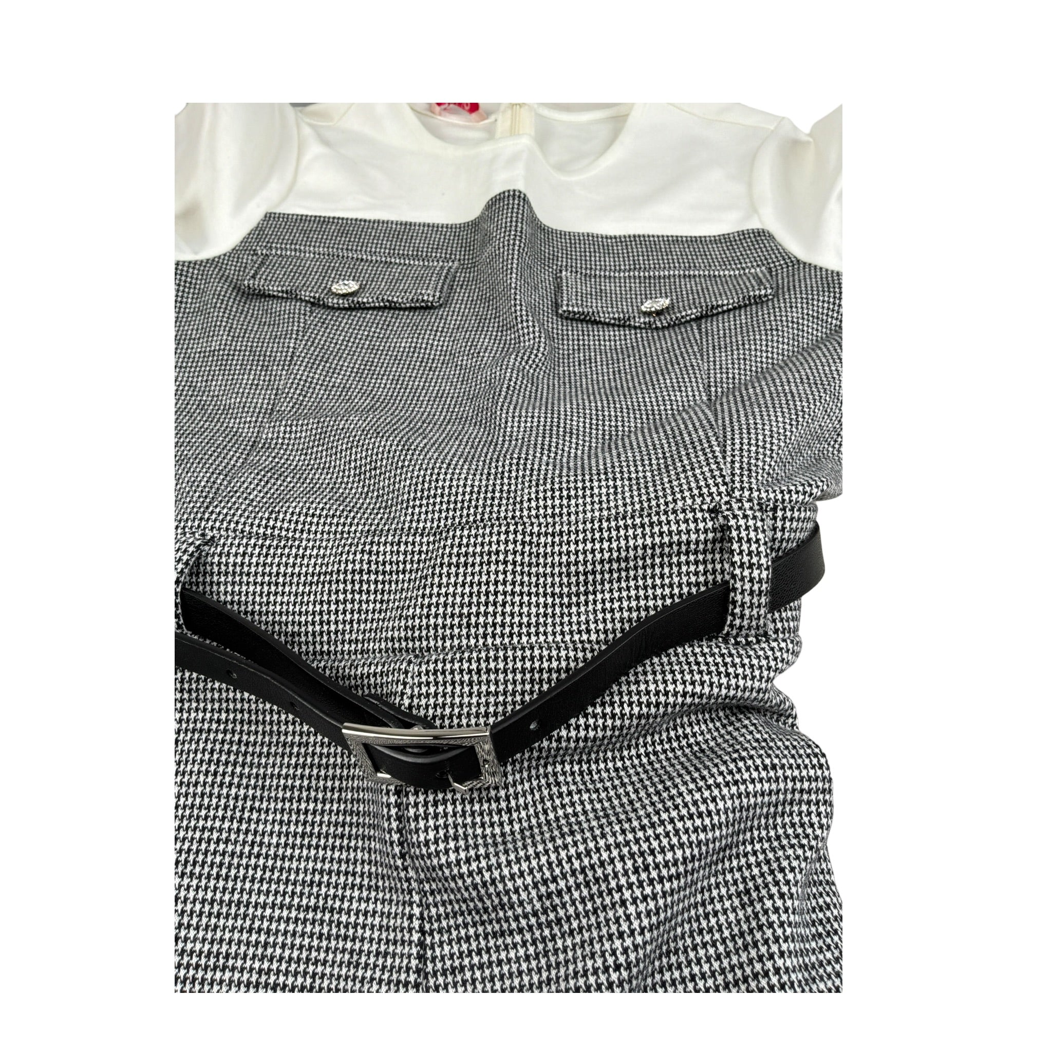 Liu Jo Tuta Intera Mezza Manica Bicolore Bianco/Nero per Bambina GF5007 BIANCO/NERO LIU JO 
