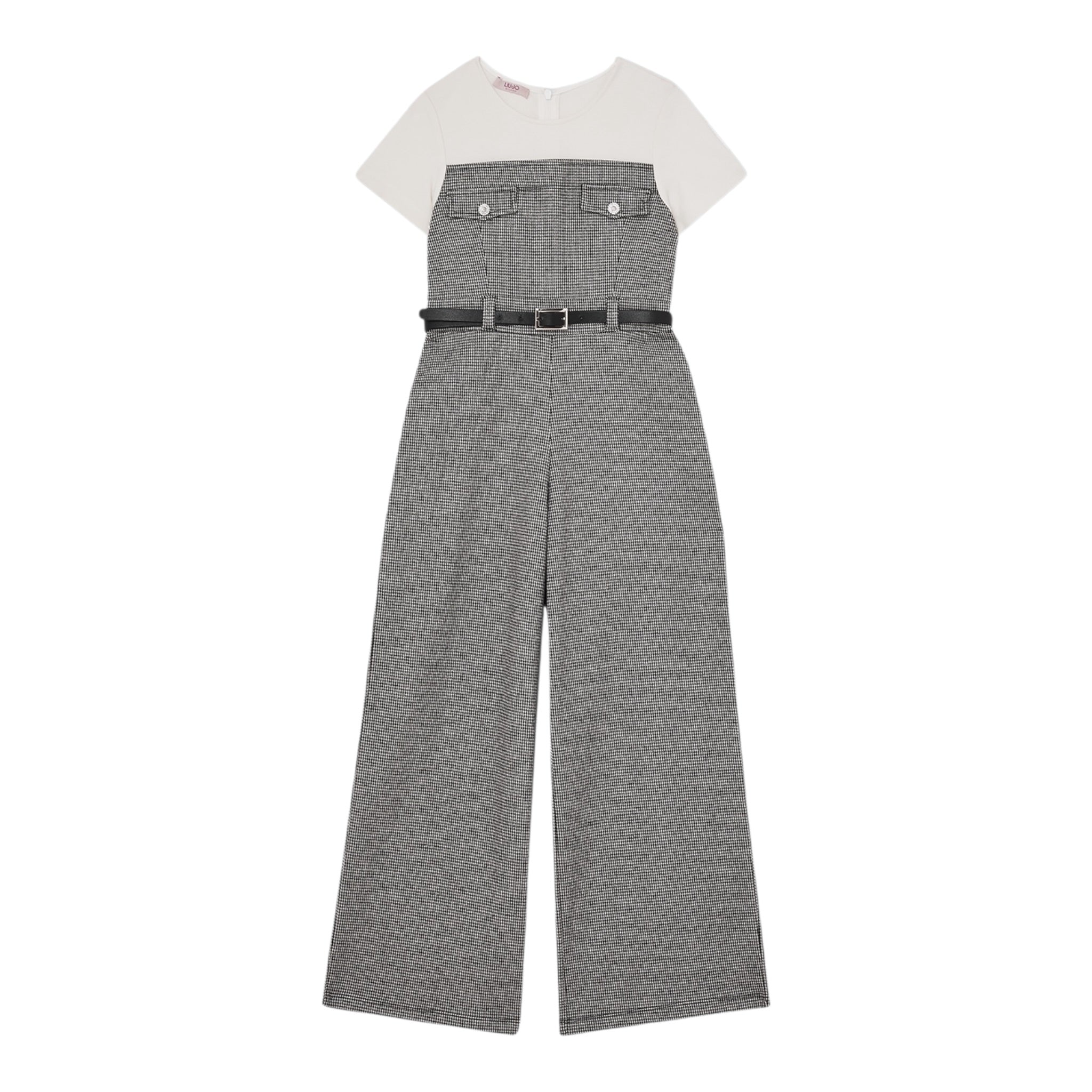 Liu Jo Tuta Intera Mezza Manica Bicolore Bianco/Nero per Bambina GF5007 BIANCO/NERO LIU JO 