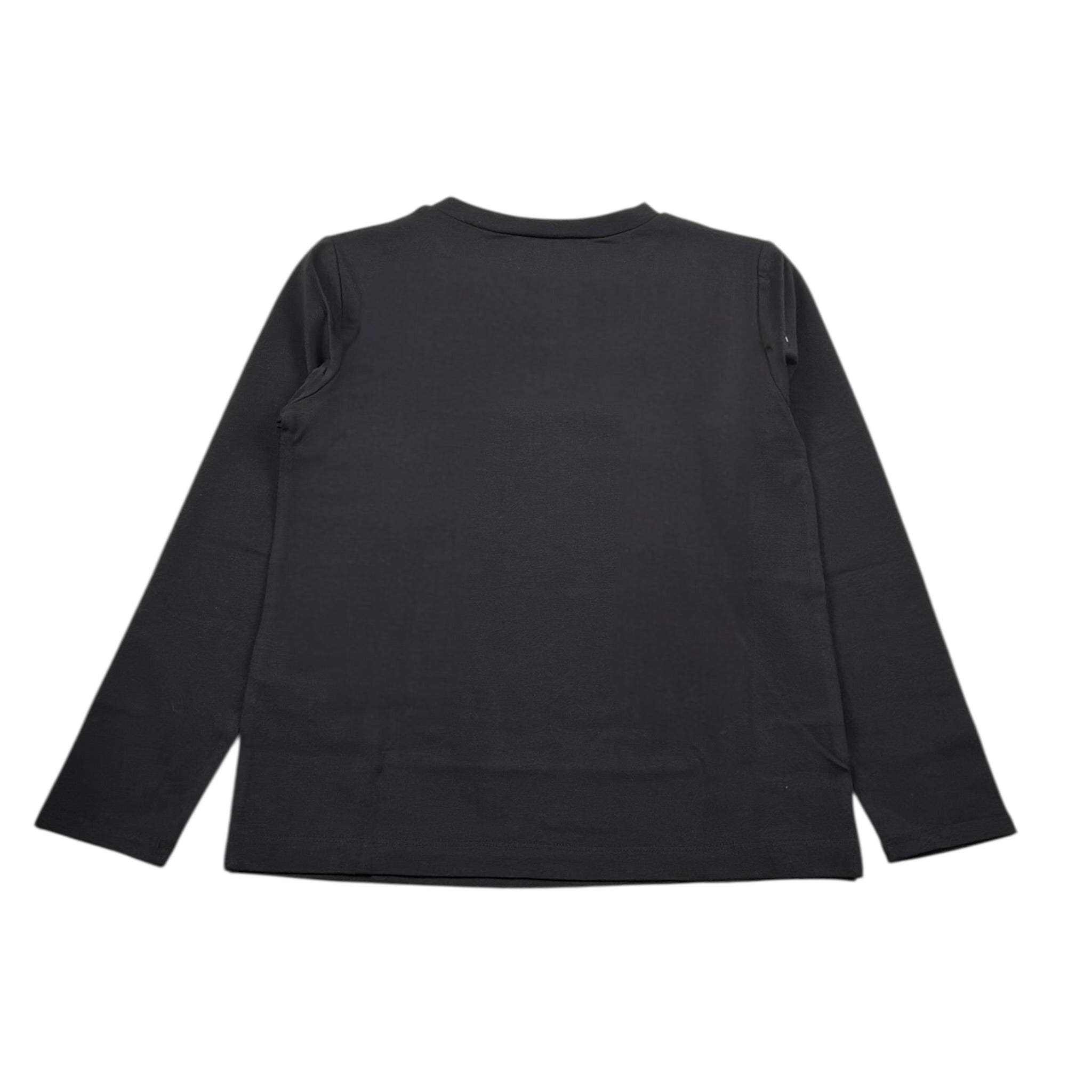Liu Jo Shirt Girocollo tinta unita con Brillantini Nero per Bambina GF5011X NERO LIU JO 