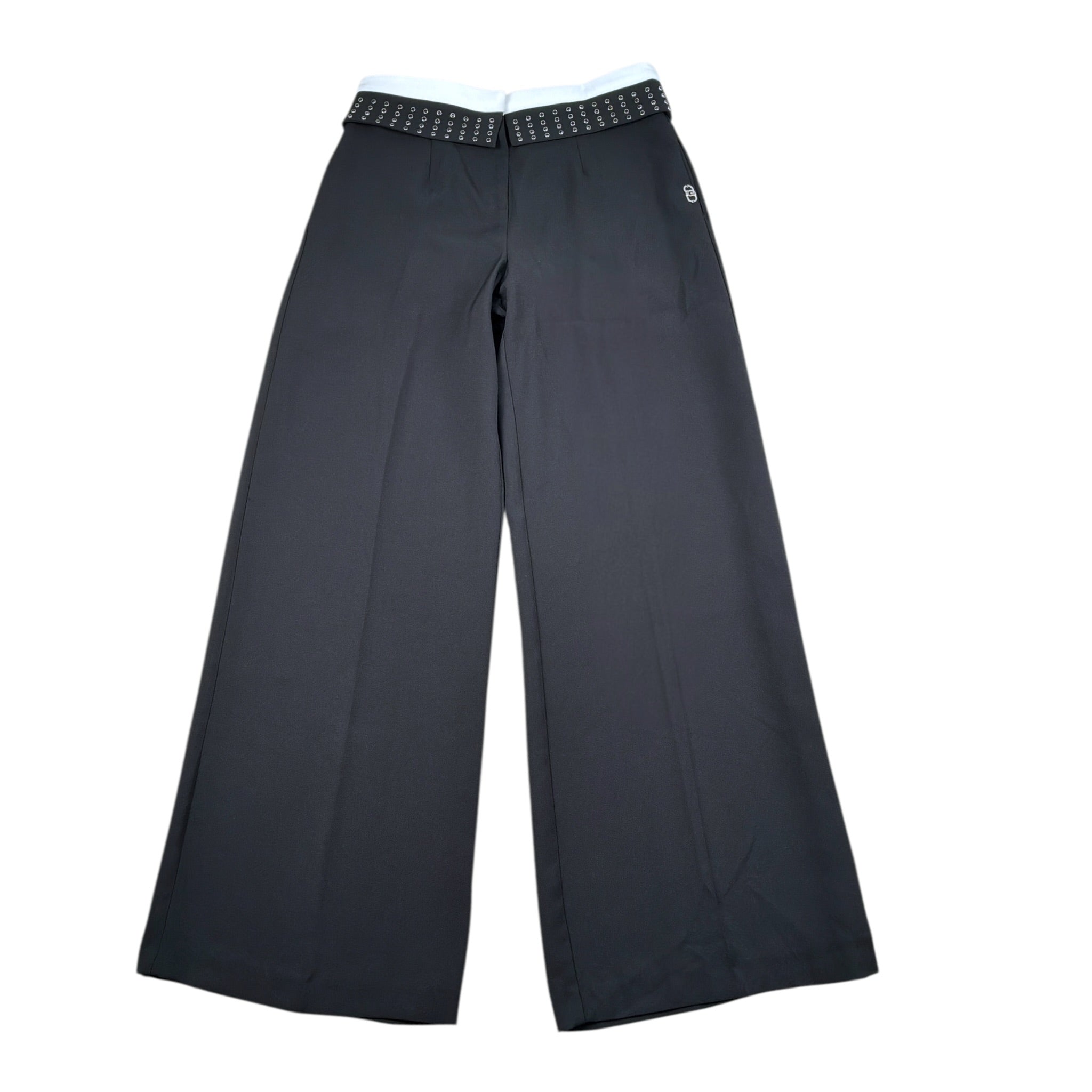 Liu Jo Pantalone tinta unita Modello Palazzo Nero per Bambina GF5023X NERO LIU JO 