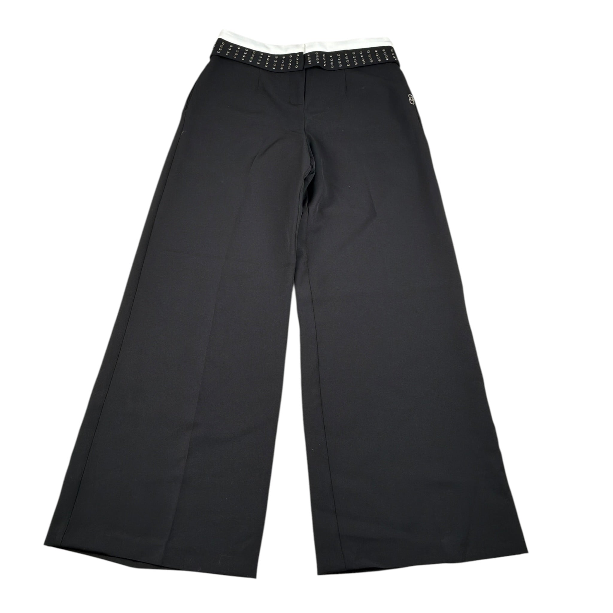 Liu Jo Pantalone tinta unita Modello Palazzo Nero per Bambina GF5023XX NERO LIU JO 