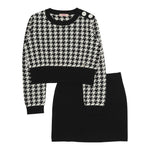 Liu Jo Completo 2 Pezzi Maglia-Gonna Bianco/Nero per Bambina GF5032XXXXX BIANCO/NERO LIU JO 