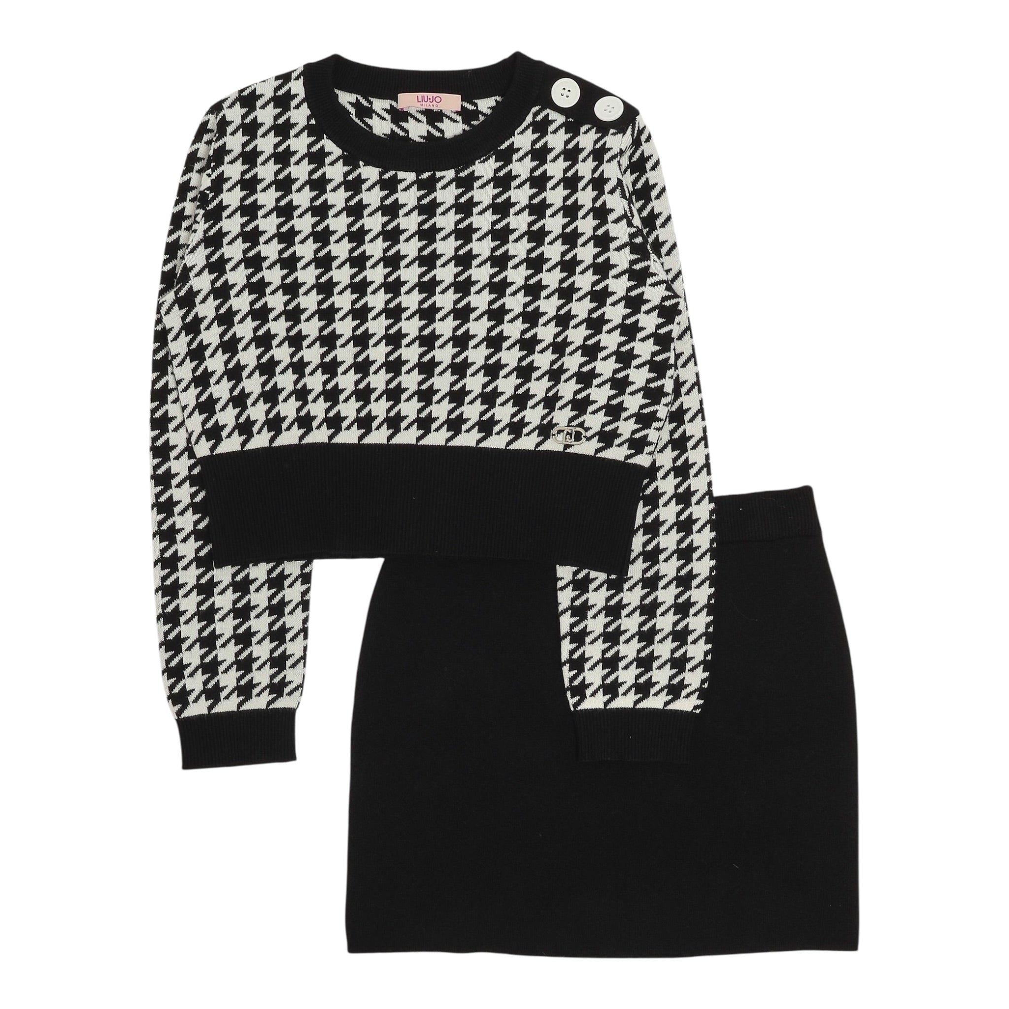 Liu Jo Completo 2 Pezzi Maglia-Gonna Bianco/Nero per Bambina GF5032XXXXXXX BIANCO/NERO LIU JO 