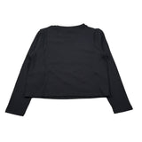 Liu Jo Shirt Girocollo tinta unita con Brillantini Nero per Bambina GF5035X NERO LIU JO 