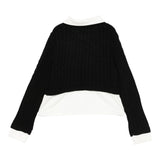 Liu Jo Maglia tinta unita con Finta Camicia Nero per Bambina GF5061XX NERO LIU JO 