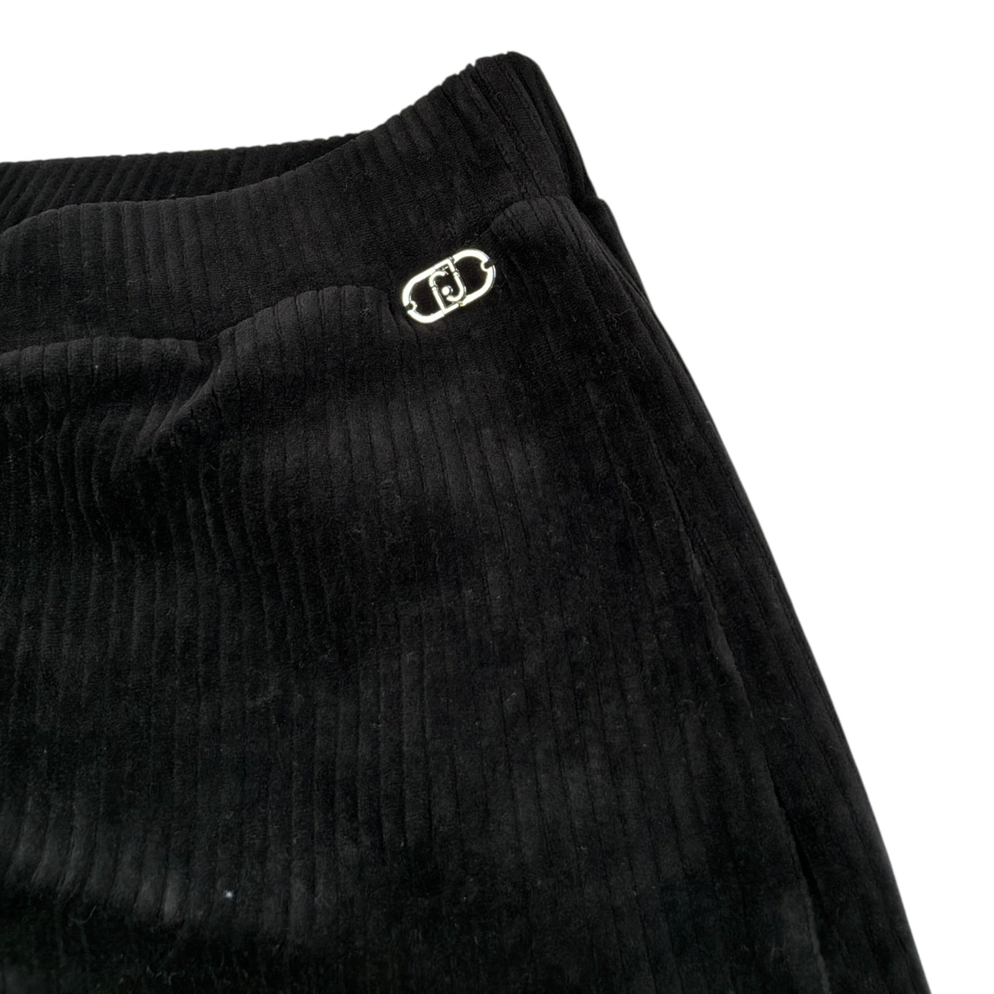 Liu Jo Pantalone tinta unita In Velluto Nero per Bambina GF5072 NERO LIU JO 