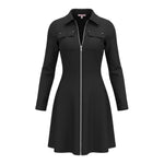 Liu Jo Abito Felpa tinta unita con Zip Nero per Bambina GF5073 NERO LIU JO 