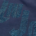 Liu Jo Shirt Girocollo tinta unita con Brillantini Blu per Bambina GF5080X BLU LIU JO 