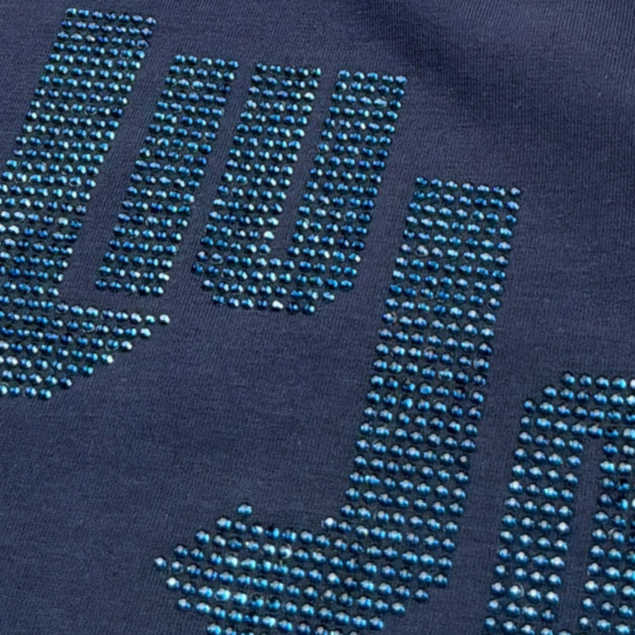 Liu Jo Shirt Girocollo tinta unita con Brillantini Blu per Bambina GF5080X BLU LIU JO 