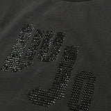 Liu Jo Shirt Girocollo tinta unita con Brillantini Nero per Bambina GF5080X NERO LIU JO 