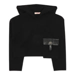 Liu Jo Maglia tinta unita con Cappuccio Nero per Bambina GF5085XX NERO LIU JO 