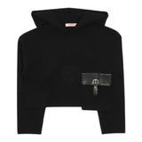 Liu Jo Maglia tinta unita con Cappuccio Nero per Bambina GF5085XX NERO LIU JO 