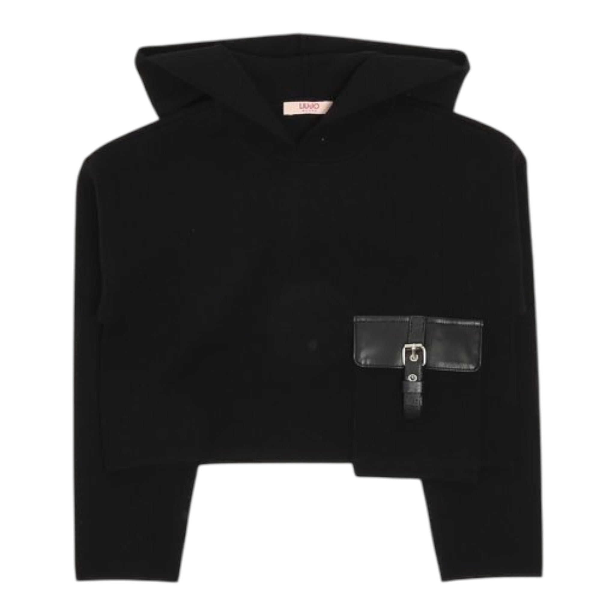 Liu Jo Maglia tinta unita con Cappuccio Nero per Bambina GF5085XX NERO LIU JO 