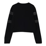 Liu Jo Maglia Girocollo tinta unita con Applicazioni Nero per Bambina GF5088X NERO LIU JO 