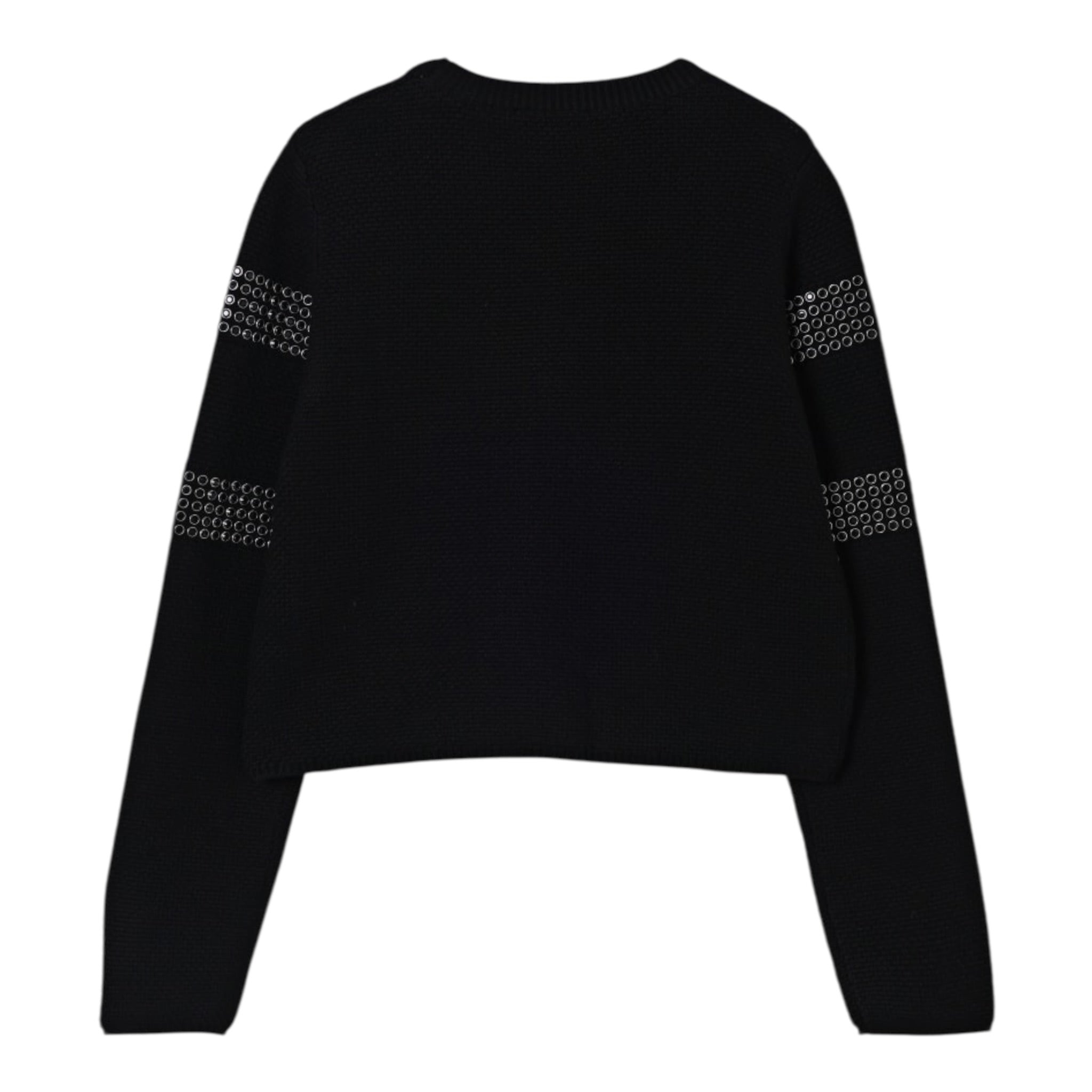 Liu Jo Maglia Girocollo tinta unita con Applicazioni Nero per Bambina GF5088X NERO LIU JO 