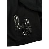 Liu Jo Maglia Girocollo tinta unita con Logo Nero per Bambina GF5089 NERO LIU JO 