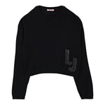 Liu Jo Maglia Girocollo tinta unita con Logo Nero per Bambina GF5089X NERO LIU JO 