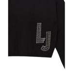 Liu Jo Maglia Girocollo tinta unita con Logo Nero per Bambina GF5089XXX NERO LIU JO 