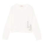 Liu Jo Maglia Girocollo tinta unita con Logo Panna per Bambina GF5089XXXXX PANNA LIU JO 