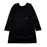Liu Jo Abito In Velluto tinta unita Manica Lunga Nero per Bambina GF5091 NERO LIU JO 
