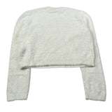 Liu Jo Maglia Girocollo tinta unita con Logo Panna per Bambina GF5114 PANNA LIU JO 