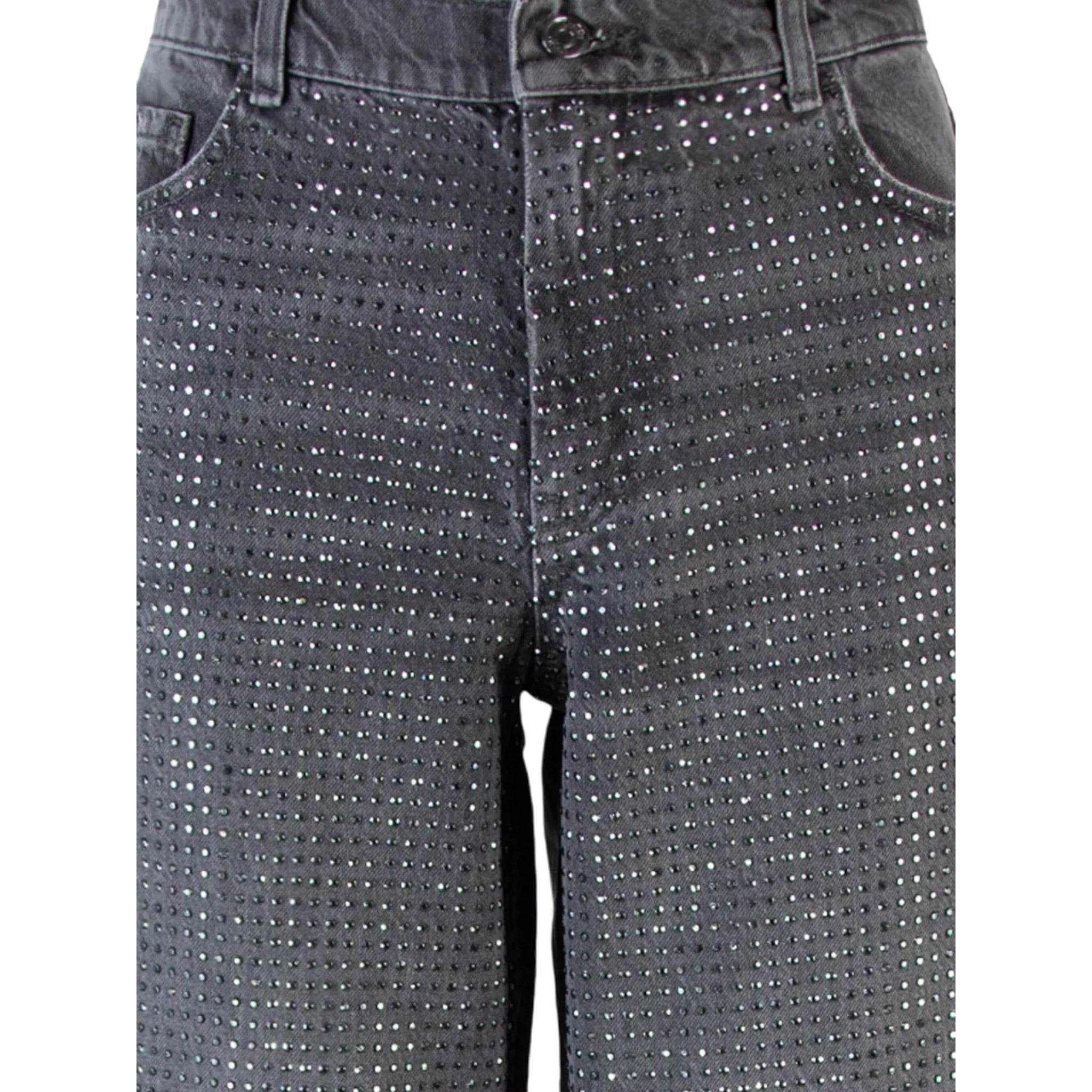 Liu Jo Jeans tinta unita con Brillantini Grigio per Bambina GF5126X GRIGIO LIU JO 