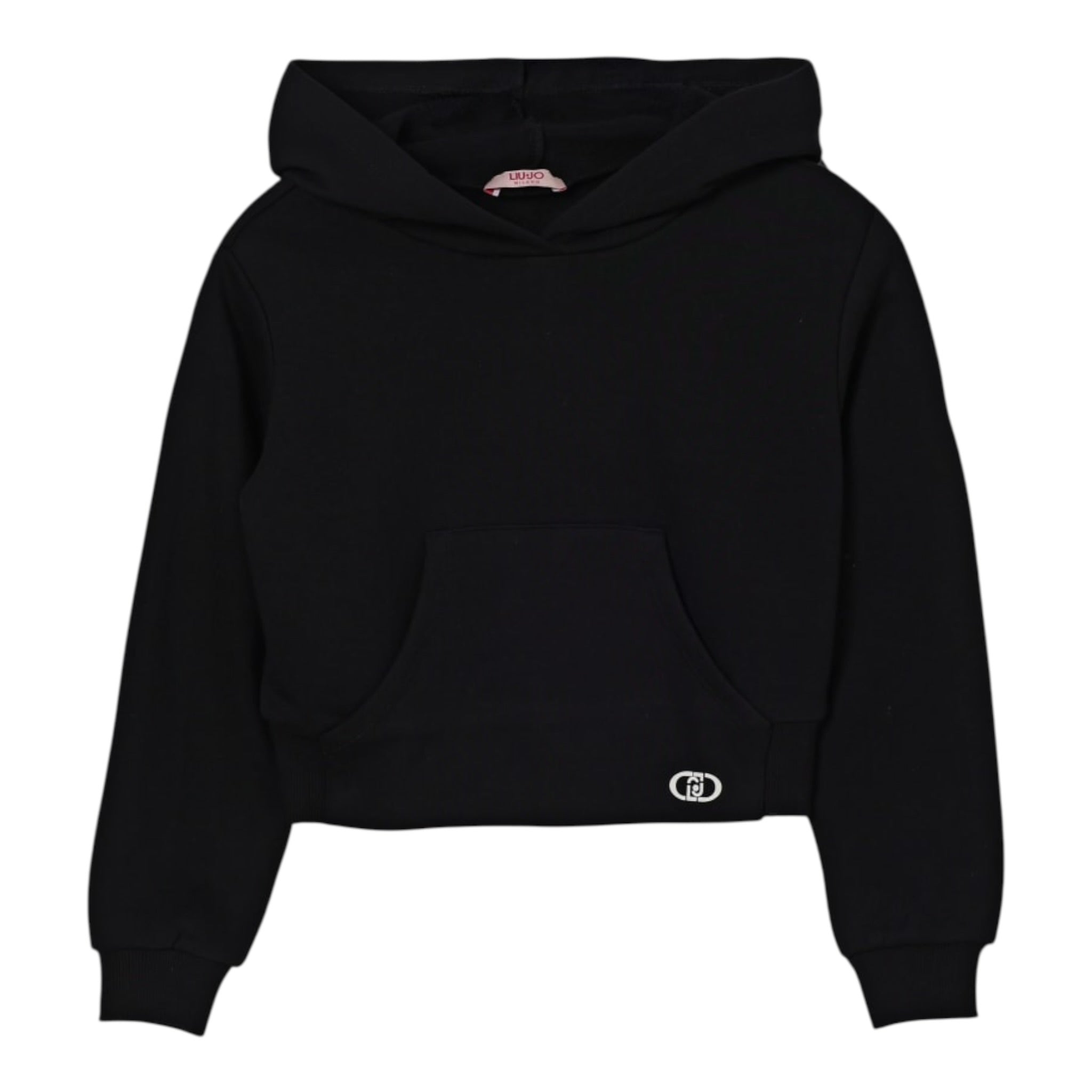 Liu Jo Felpa tinta unita con Cappuccio Nero per Bambina GF5147XXX NERO LIU JO 