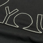 Liu Jo Felpa tinta unita con Brillantini Nero per Bambina GF5153 NERO LIU JO 