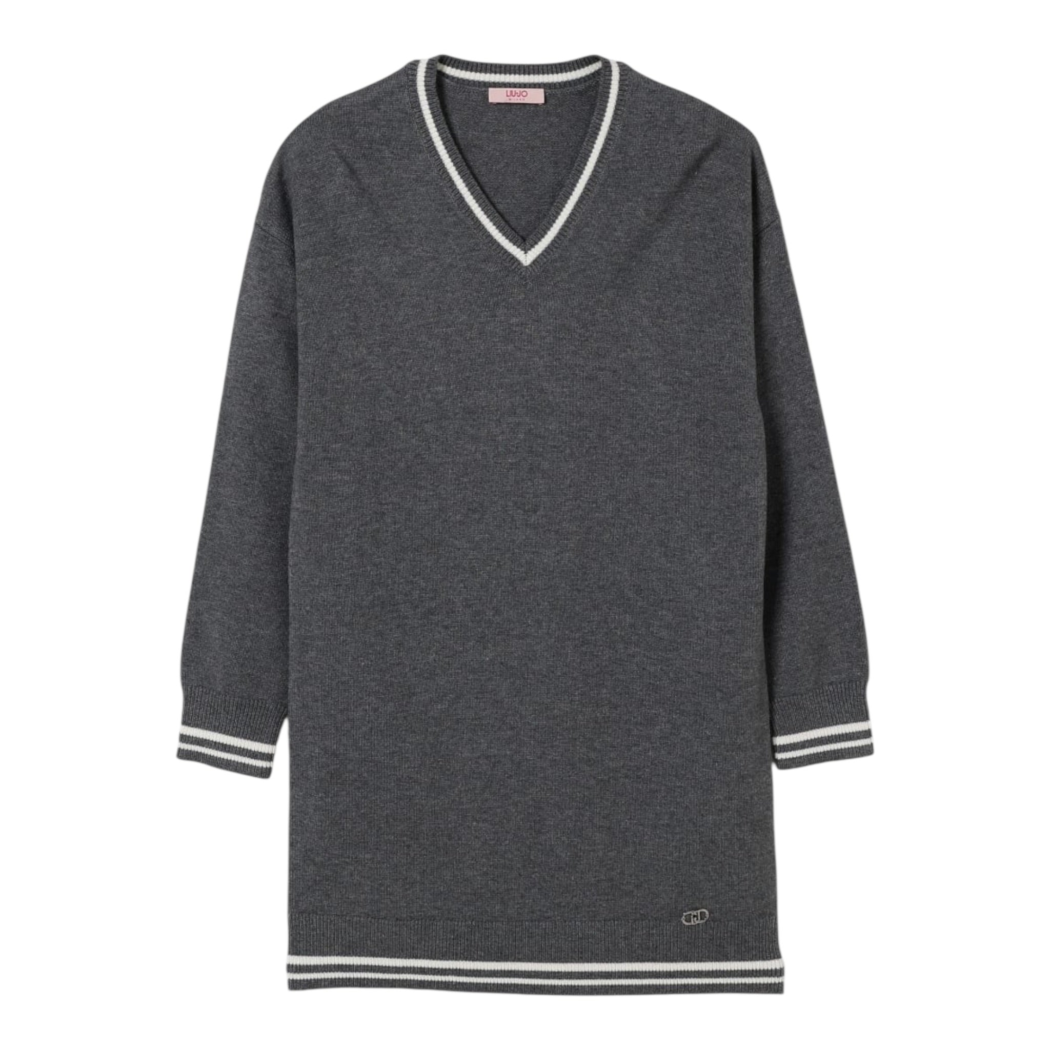 Liu Jo Abito In Maglia tinta unita Grigio per Bambina GF5162 GRIGIO LIU JO 