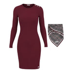 Liu Jo Set Abito con Foulards Bordeaux per Bambina GF5176 BORDEAUX LIU JO 