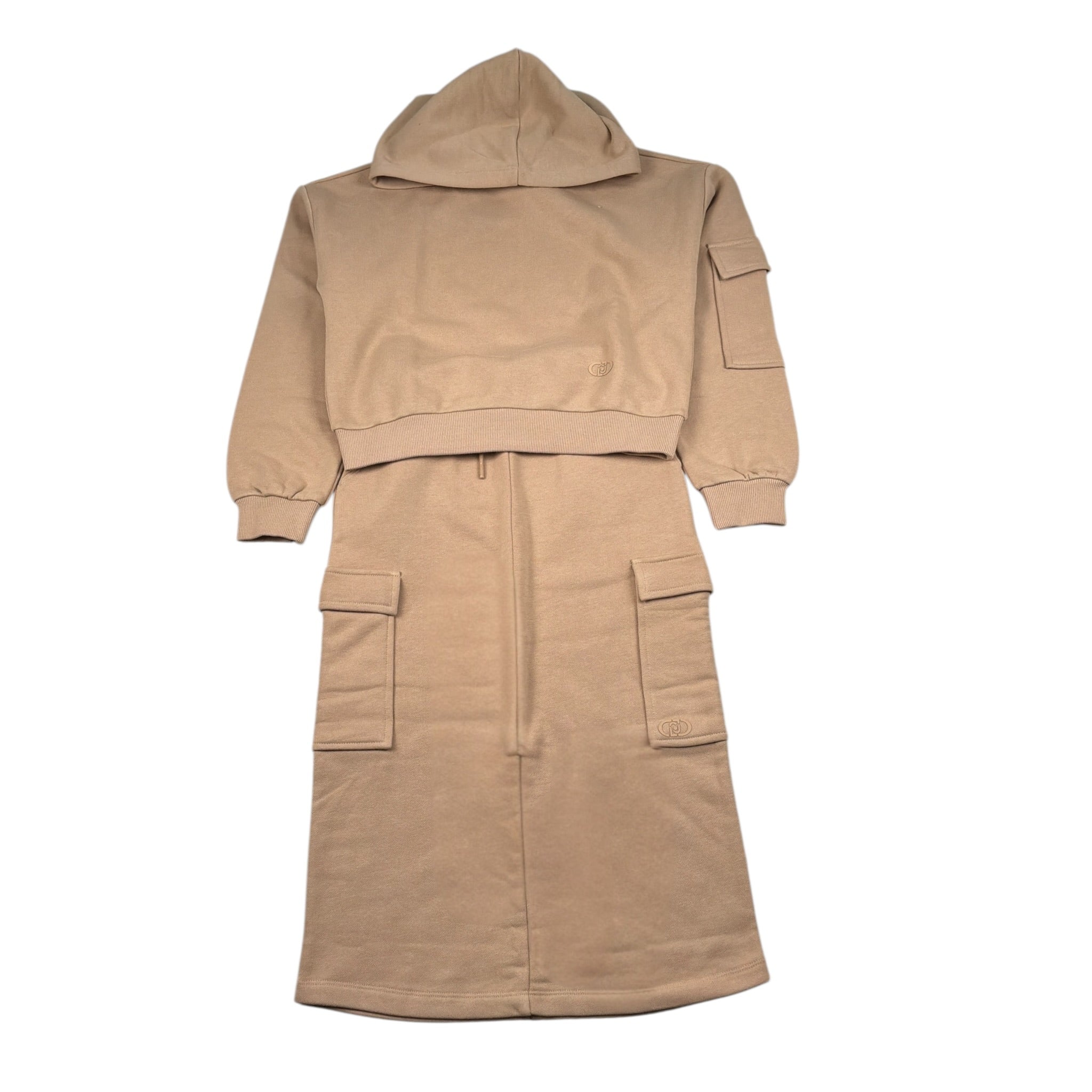 Liu Jo Completo 2 Pezzi Felpa-Gonna tinta unita Beige per Bambina GF5196 BEIGE LIU JO 
