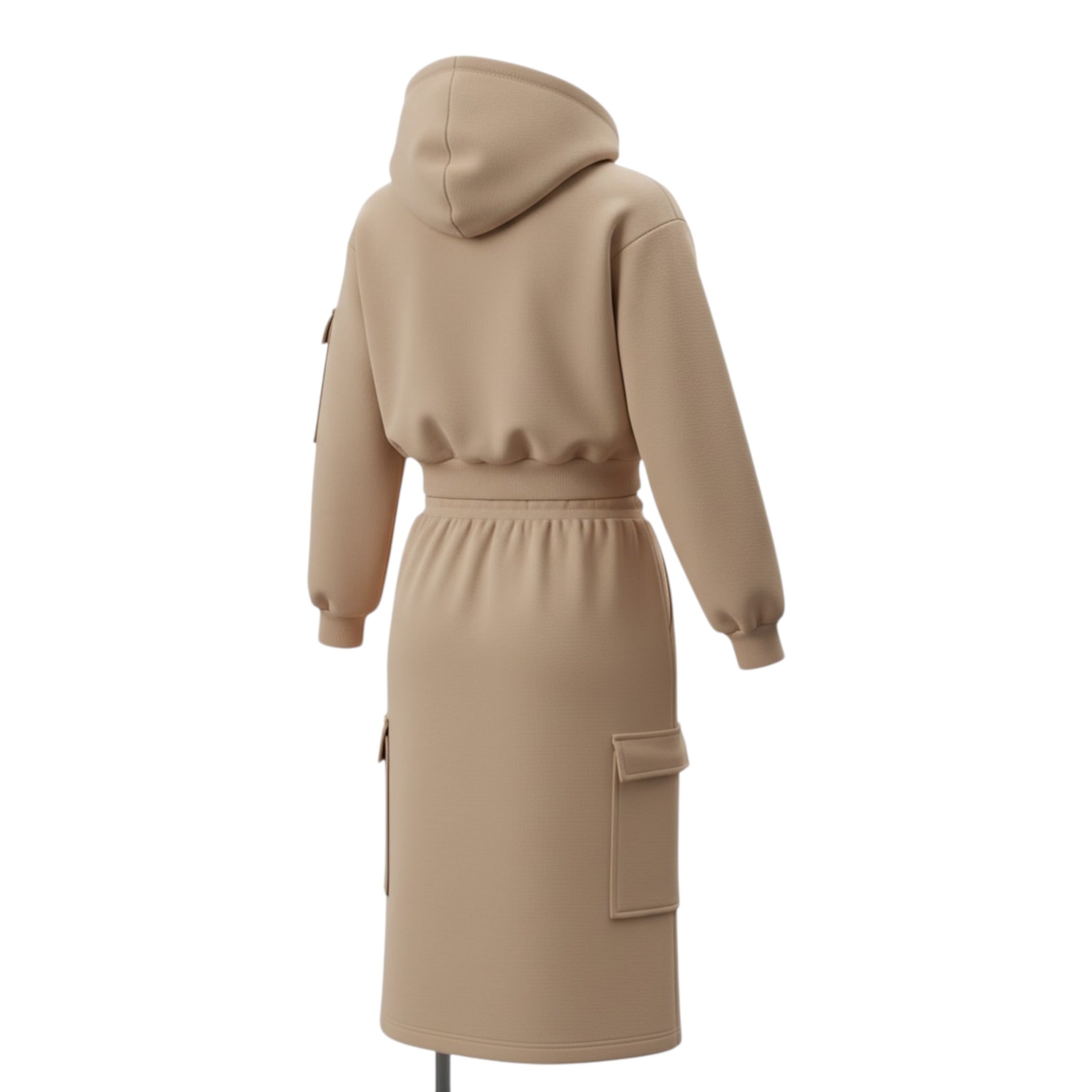 Liu Jo Completo 2 Pezzi Felpa-Gonna tinta unita Beige per Bambina GF5196X BEIGE LIU JO 