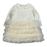 Liu Jo Abito tinta unita con Tulle Panna per Neonata HF4014 PANNA LIU JO 