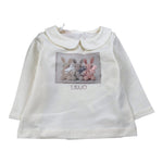 Liu Jo Shirt tinta unita con Stampa E Colletto Panna per Neonata HF4041J0088 PANNA LIU JO 