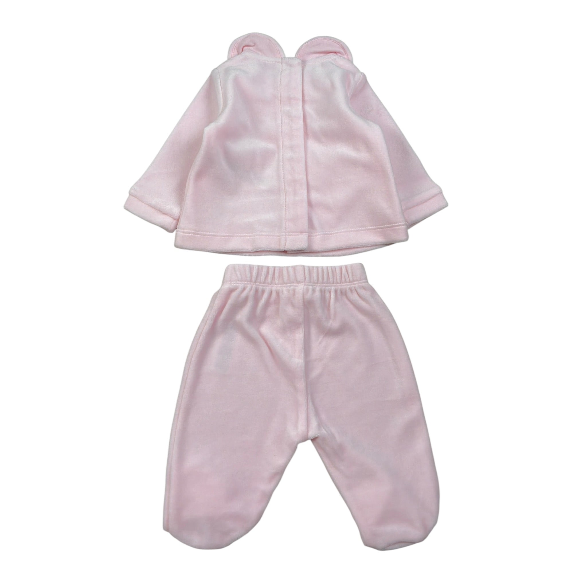 Liu Jo Completo 2 Pezzi Maglia-Ghettina In Ciniglia Rosa per Neonata HF5002X ROSA LIU JO 