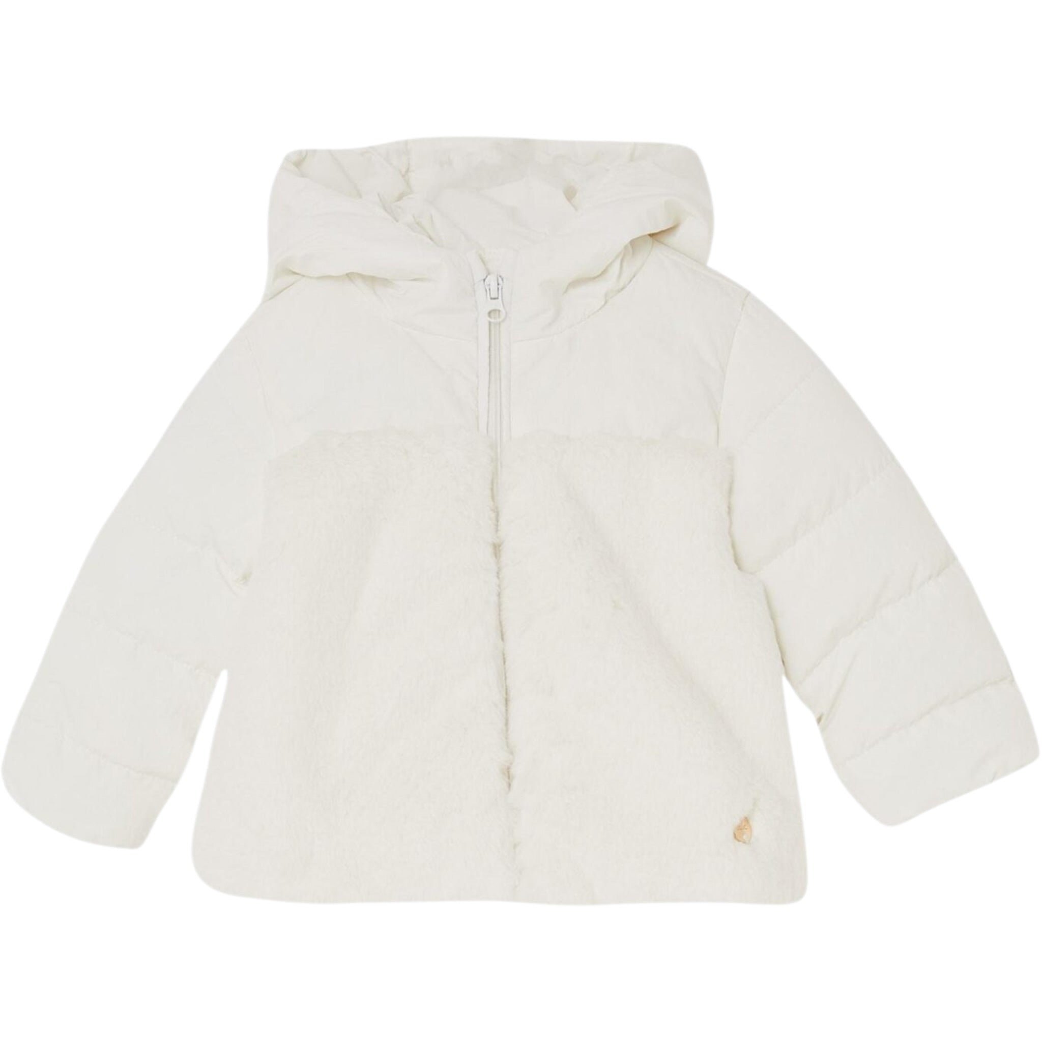 Liu Jo Giubbino tinta unita con Zip E Cappuccio Bianco per Neonata HF5014 BIANCO LIU JO 