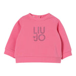 Liu Jo Felpa Chiusa Girocollo tinta unita Rosa per Neonata HF5018 ROSA LIU JO 