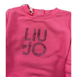 Liu Jo Felpa Chiusa Girocollo tinta unita Rosa per Neonata HF5018 ROSA LIU JO 