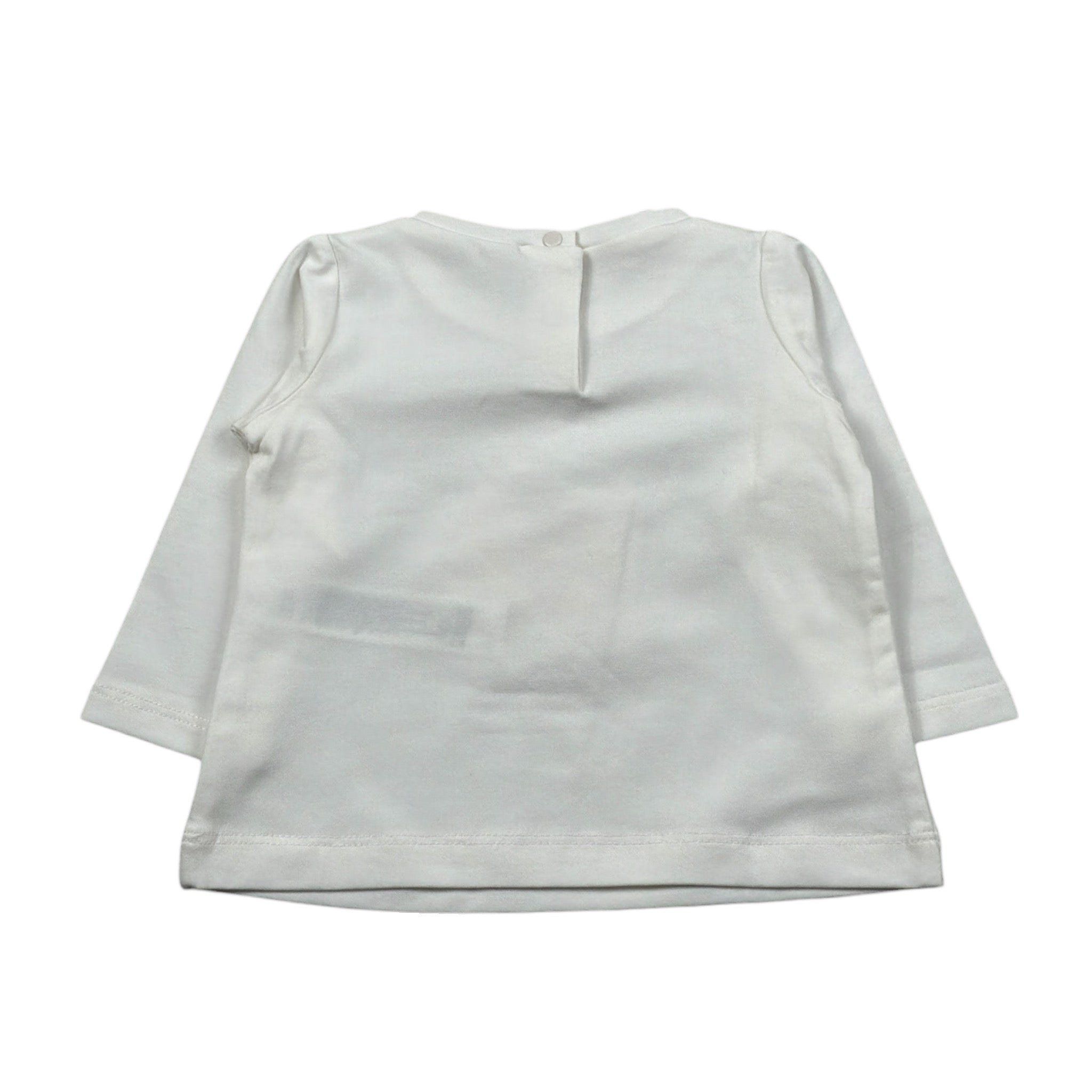 Liu Jo Shirt Girocollo tinta unita con Brillantini Bianco per Neonata HF5025 BIANCO LIU JO 