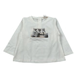 Liu Jo Shirt Girocollo tinta unita con Brillantini Bianco per Neonata HF5026J00 BIANCO LIU JO 