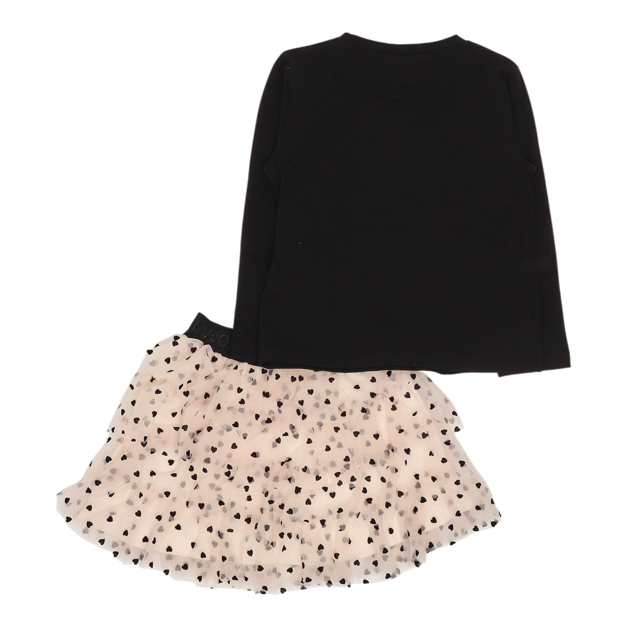 Liu Jo Completo 2 Pezzi Shirt-Gonna Nero per Bambina HF5029J NERO LIU JO 