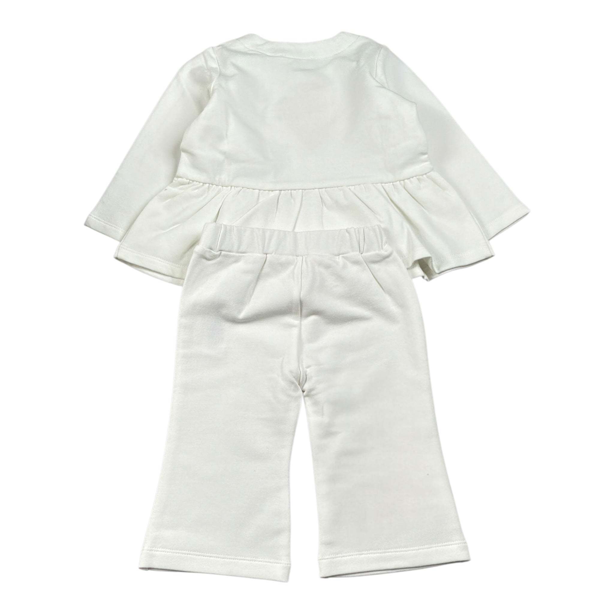 Liu Jo Completo 2Pz Felpa con Zip-Pantalone Bianco per Neonata HF5037 BIANCO LIU JO 