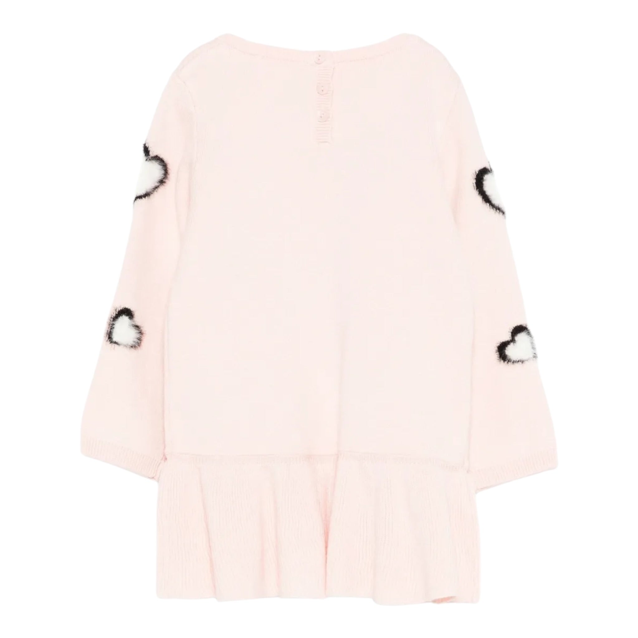 Liu Jo Abito Manica Lunga tinta unita con Cuori Rosa per Neonata HF5043X ROSA LIU JO 
