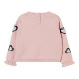Liu Jo Maglia Girocollo tinta unita con Ricami Rosa per Neonata HF5045X ROSA LIU JO 