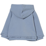 Liu Jo Felpa con Zip E Cappuccio tinta unita Azzurro per Neonata HF5063X AZZURRO LIU JO 