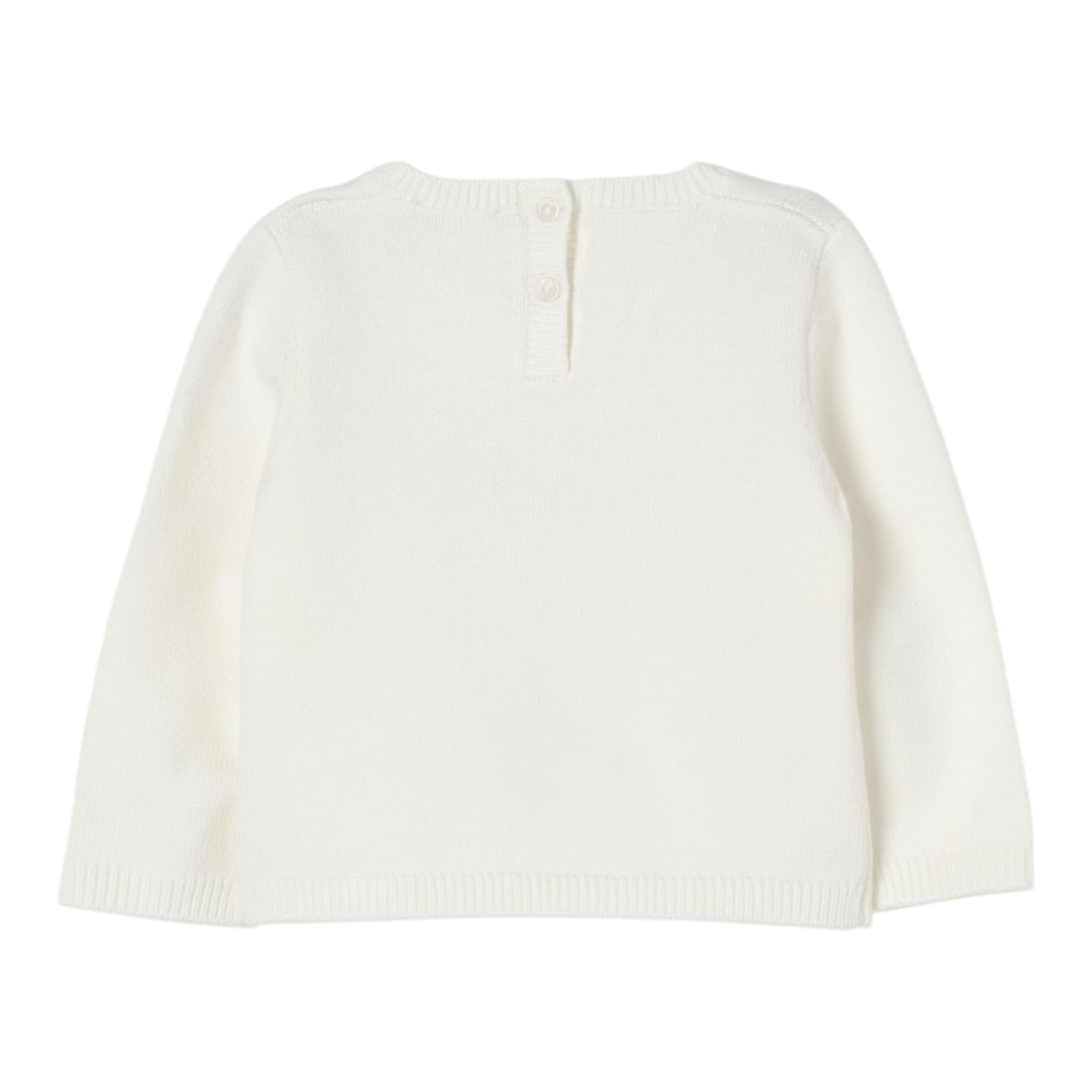 Liu Jo Maglia Girocollo tinta unita con Ricamo Logo Panna per Neonata HF5072 PANNA LIU JO 
