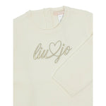 Liu Jo Maglia Girocollo tinta unita con Ricamo Logo Panna per Neonata HF5072 PANNA LIU JO 