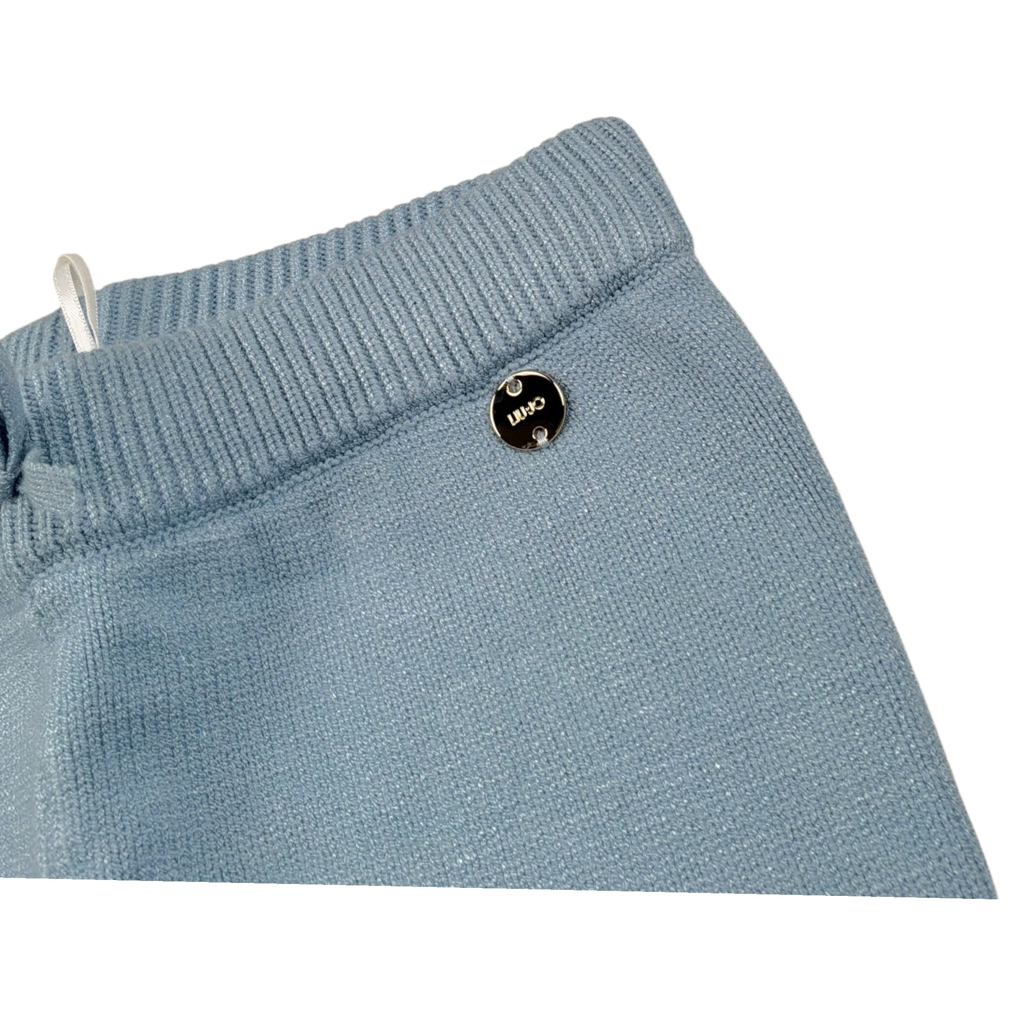 Liu Jo Pantalone tinta unita con Elastico In Vita Azzurro per Neonata HF5073X AZZURRO LIU JO 