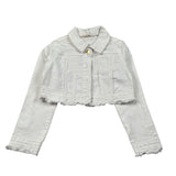 Liu Jo Giubbino In Denim tinta unita Bianco per Bambina KA4027 BIANCO LIU JO 